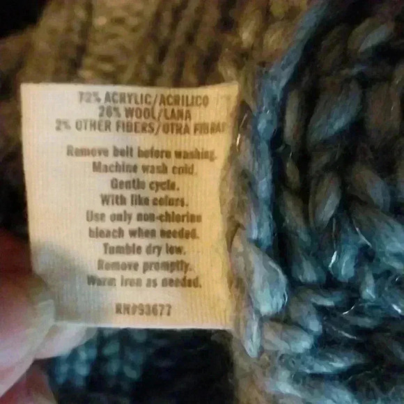 Decree Gray with Silver Metallic Threads Open Cardigan Size M - Picture 12 of 15